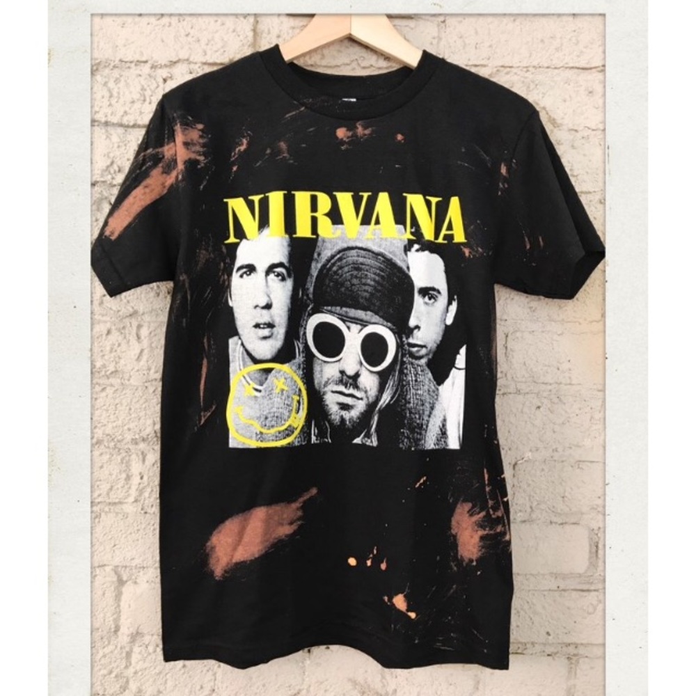 Nirvana acid washed t shirt